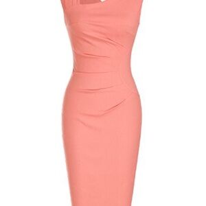 Coral Sleeveless Dress